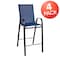 Flash Furniture 4PK Navy Outdoor Barstools with Flex Material 4-JJ-092H-NV-GG - alternate 7